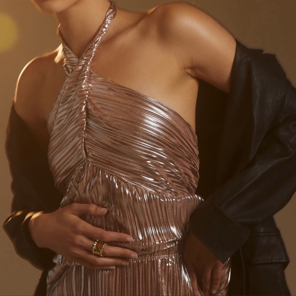 NWT - Anthropologie - Shimmer V-Neck Halter - XS - Picture 1 of 4
